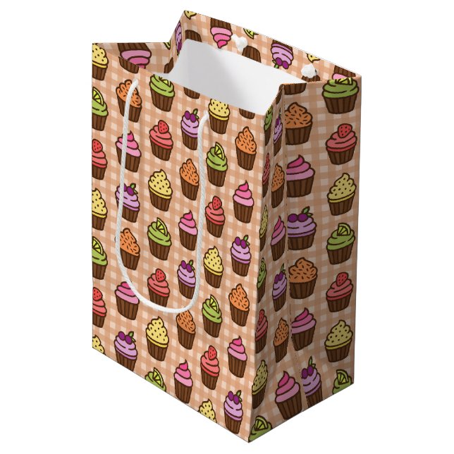 Cupcakes Medium Gift Bag (Front Angled)