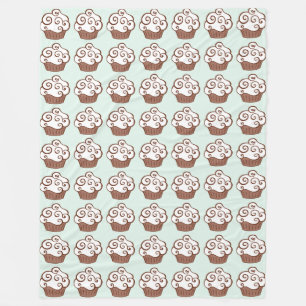 Cupcakes Mint Green Blanket