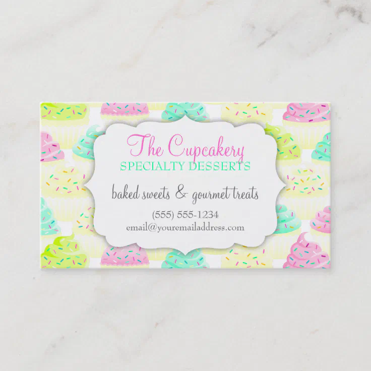 Cupcakes N Sprinkles Coupon Discount Card Zazzle