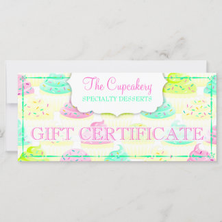 Cupcakes N Sprinkles Custom Gift Certificate