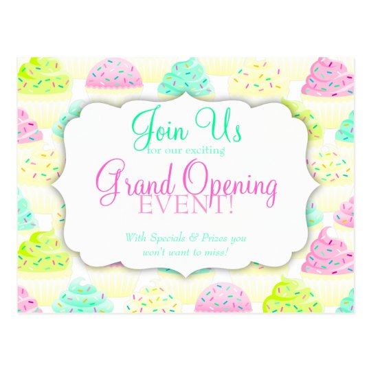 Cupcakes N Sprinkles Custom Grand Opening Postcard