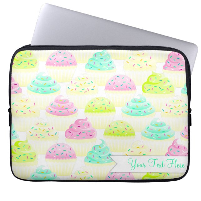 Cupcakes N Sprinkles Custom Laptop Case (Front)