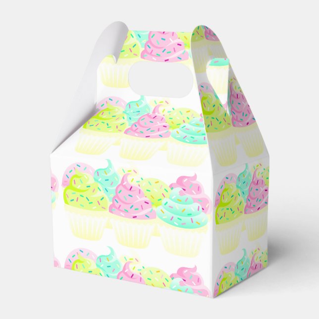 Cupcakes N Sprinkles - Party Favor Box (Front Side)