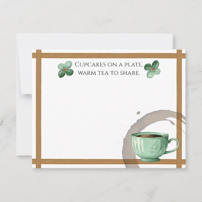 Cupcakes on a Plate Note Card (Front)