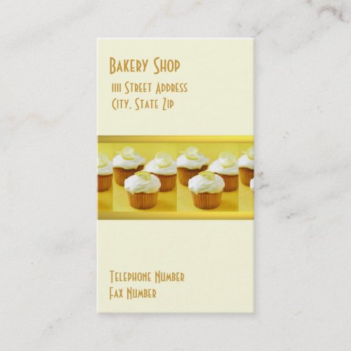 Cupcakes on Lemon Background Business Cards