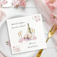 Cupcakes or Cava Floral Champagne Bridal Shower
