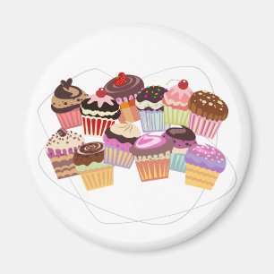 Cupcakes paradise magnet