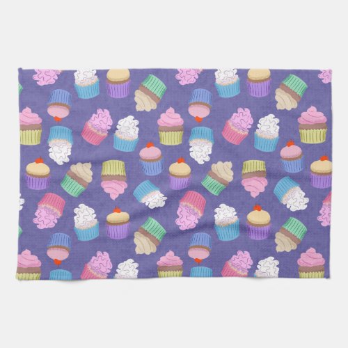 Cupcakes pattern kitchen towel