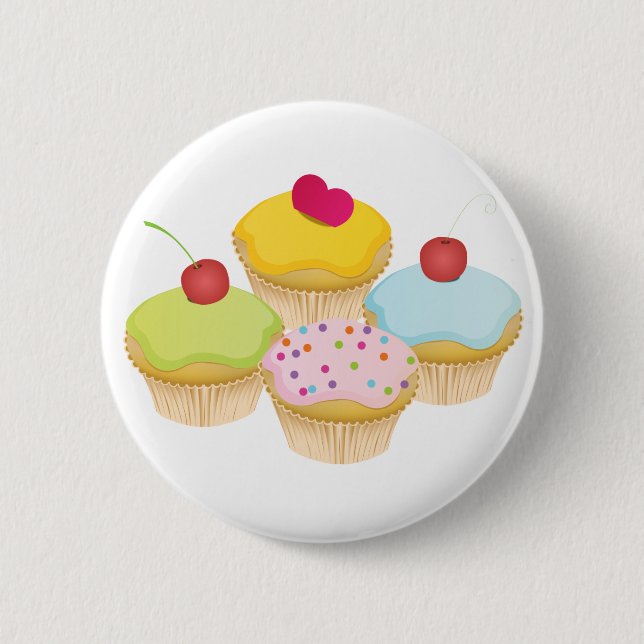 Cupcakes Pinback Button (Front)
