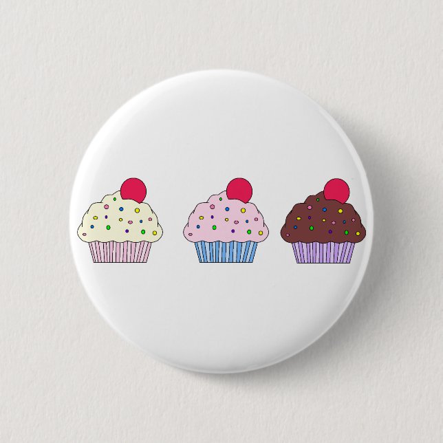 Cupcakes Pinback Button (Front)