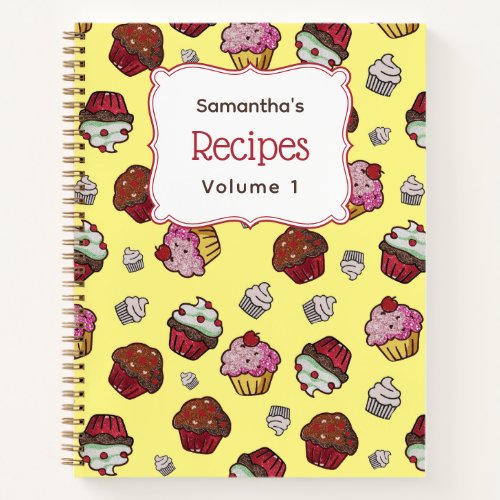 Cupcakes Recipe Spiral Notebook