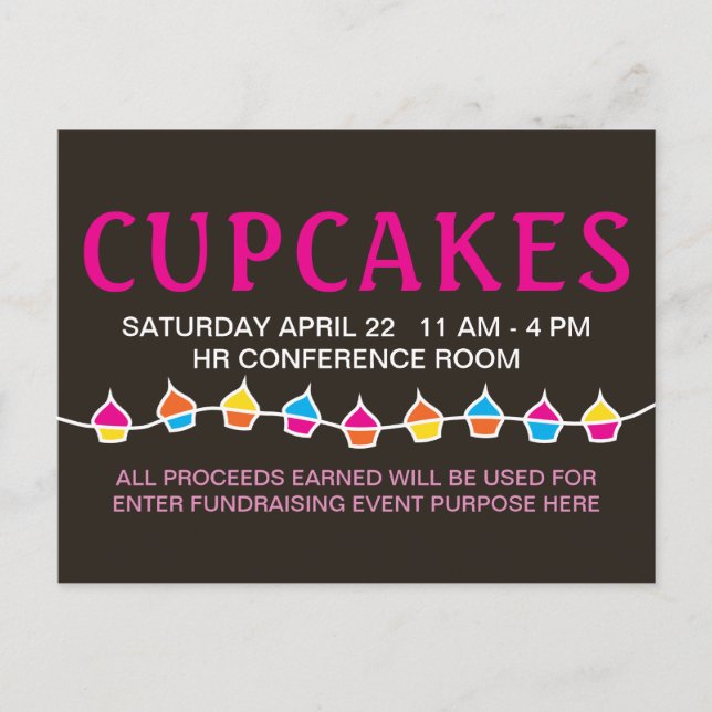CUPCAKES sale mailers Postcard (Front)