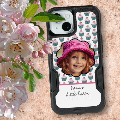 Cupcakes Scalloped Custom Photo Template Name Case