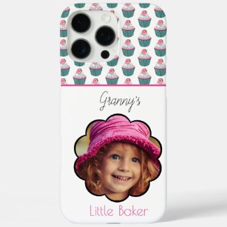Cupcakes Scalloped Custom Photo Template Name