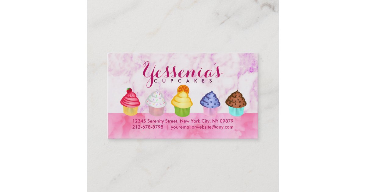 Cupcakes Slogans Business Cards 