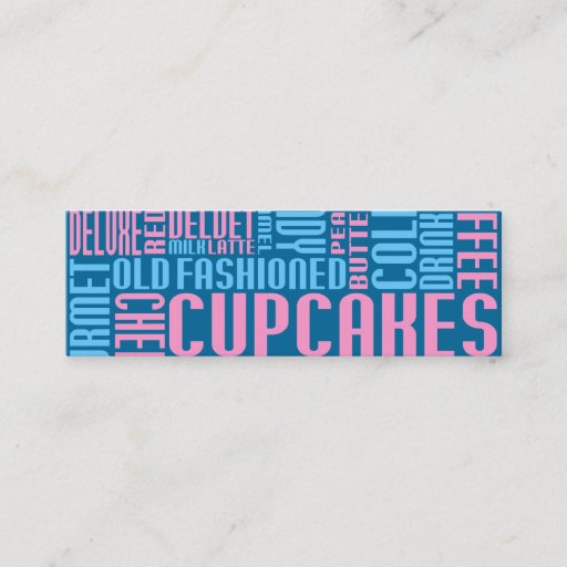 Customizable cupcakes (small chat) business cards
