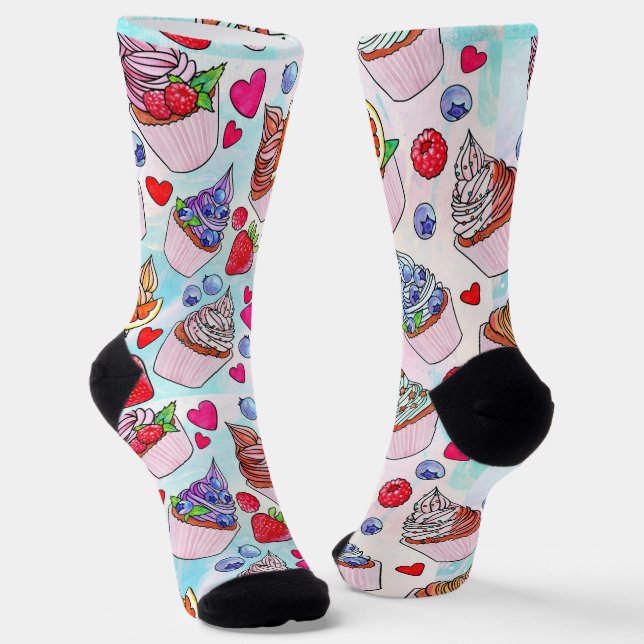Cupcakes Socks (Angled)