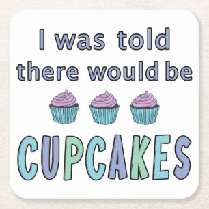 Cupcakes Square Paper Coaster