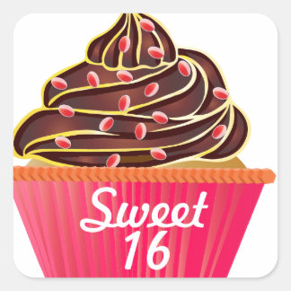 Cupcakes Square Sticker