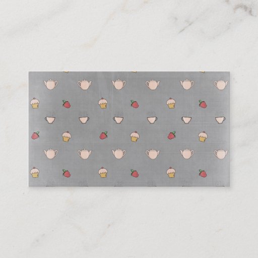 Customizable Cupcakes &amp; Tea cups! Business Cards