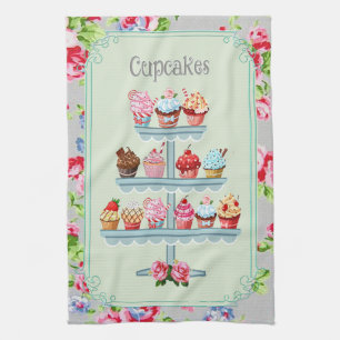 Cupcakes Tea Towel. Kitchen Towel