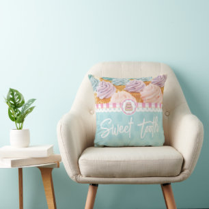 Cupcakes Throw Pillow   Bakery Decor   Cakes