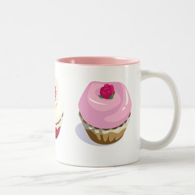 Cupcakes Two-Tone Coffee Mug (Right)
