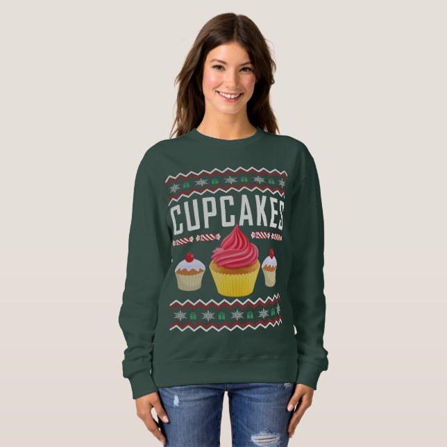 Cupcakes Ugly Christmas Sweater (Front Full)