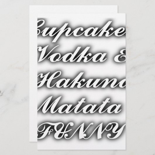 Cupcakes Vodka Hakuna Matata FUNNY (Front/Back)