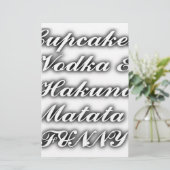 Cupcakes Vodka Hakuna Matata FUNNY (Standing Front)