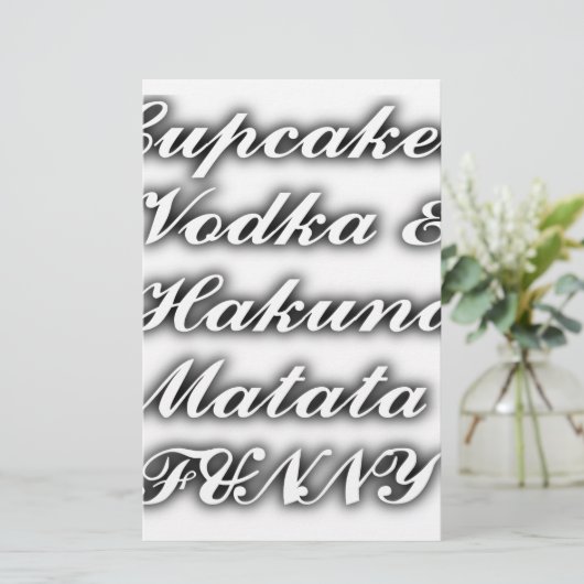 Cupcakes Vodka  Hakuna Matata FUNNY (Standing Front)
