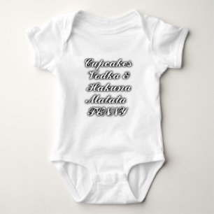 Cupcakes Vodka Hakuna Matata FUNNY Baby Bodysuit