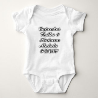 Cupcakes Vodka  Hakuna Matata FUNNY Baby Bodysuit