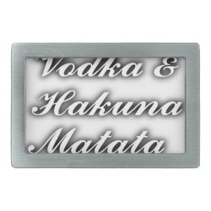Cupcakes Vodka Hakuna Matata FUNNY Rectangular Belt Buckle