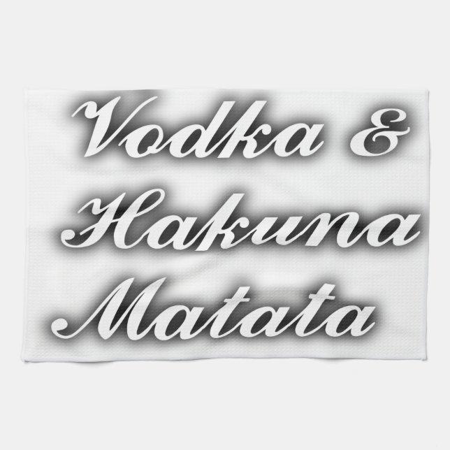 Cupcakes Vodka  Hakuna Matata FUNNY Towel (Horizontal)