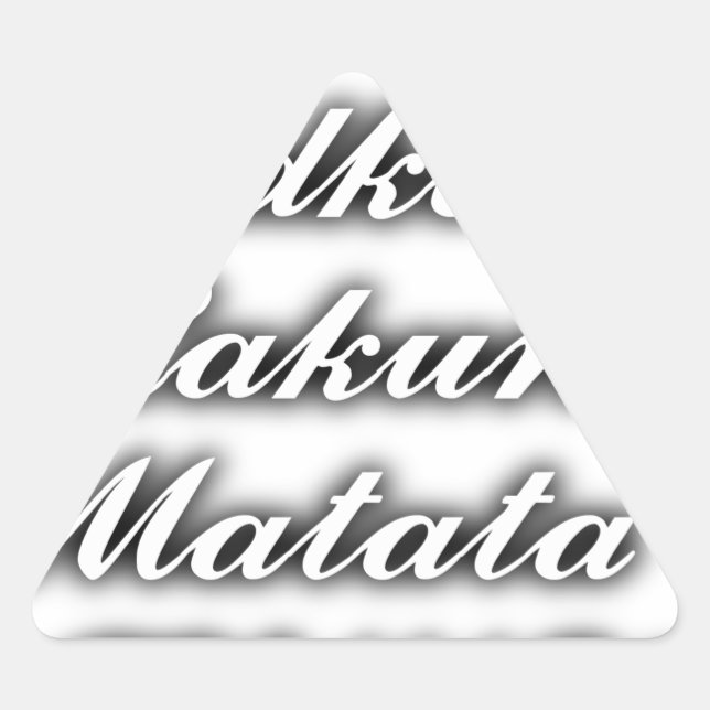 Cupcakes Vodka  Hakuna Matata FUNNY Triangle Sticker (Front)