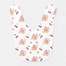Cupcakes With Cherries Baby Bib