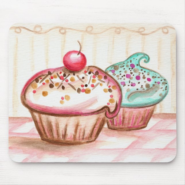 Cupcakes with Sprinkles Mousepad (Front)