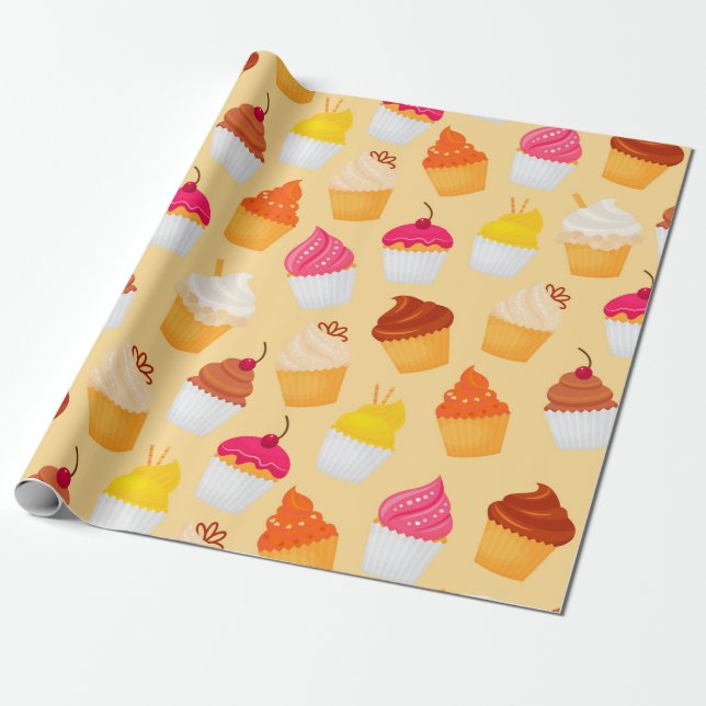 Cupcakes Wrapping Paper (Unrolled)