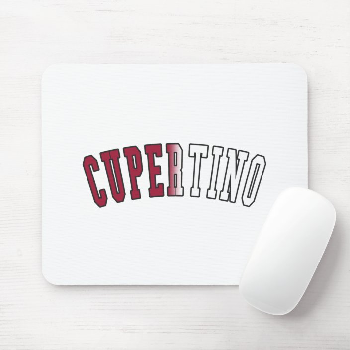 Cupertino in California State Flag Colors Mouse Pad