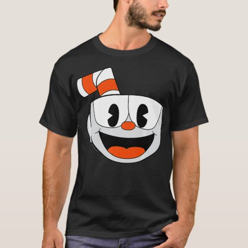 Cuphead Big Smiling Face Video Game Premium  T_Shirt