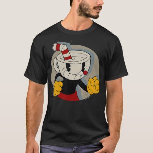 Cuphead Circle Shadow Portrait Video Game T-Shirt
