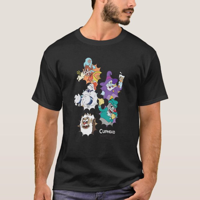 Cuphead The Delicious Last Course Bosses Group Pos T-Shirt (Front)