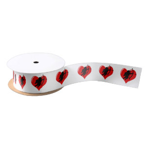 Cupid an Heart Valentine's Day Satin Ribbon
