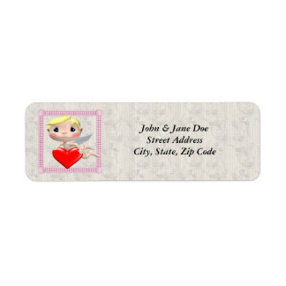 Cupid And Heart Label