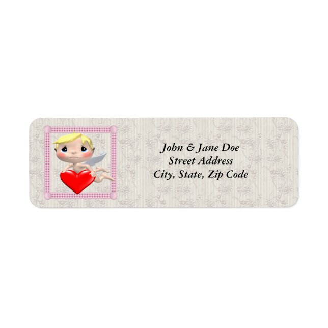 Cupid And Heart Label (Front)