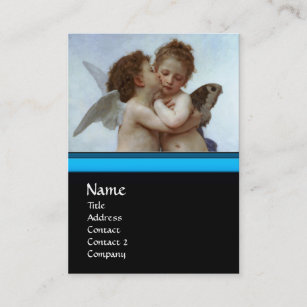 Cupid and Psyche as Children / Angels First Kiss Business Card