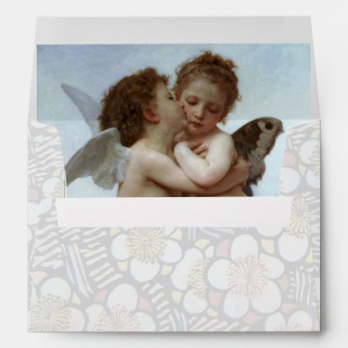 Cupid and Psyche as Children blue white Envelope