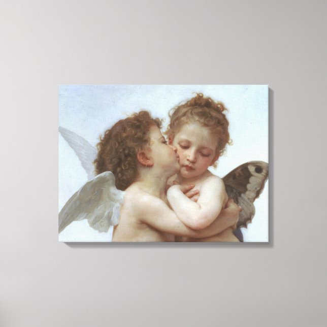 Cupid and Psyche as Children Canvas Print (Front)