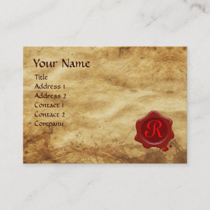 Cupid and Psyche as Children MONOGRAM Parchment Business Card
